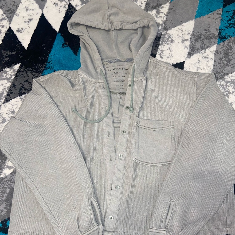 American Eagle Light Gray Hoodie